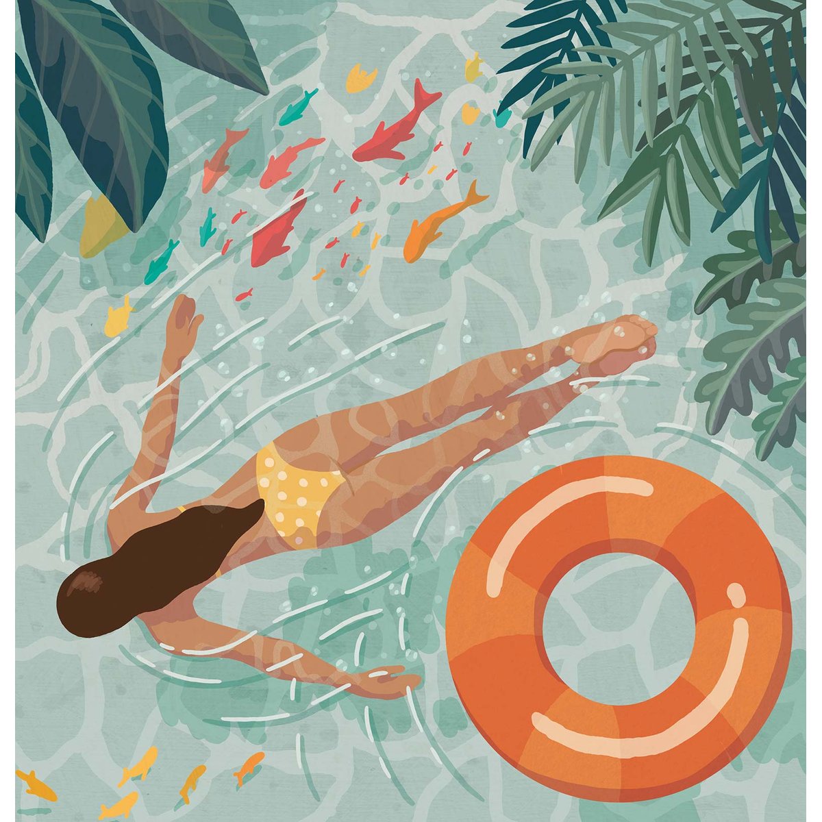 Papier peint piscines lagon intissé, HEXOA