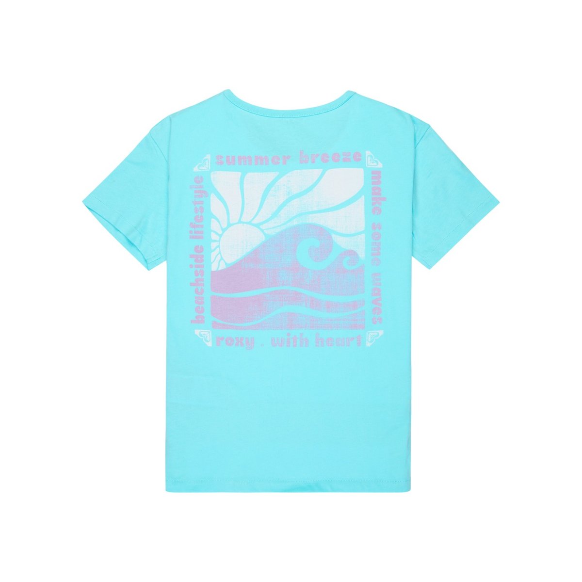 T-Shirt, manches courtes, col rond, . bleu aqua splash, ROXY