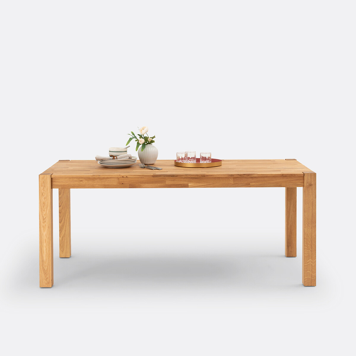 Mesa de jantar extensível em carvalho, 6 a 10 lugares, ADELITA carvalho, LA REDOUTE INTERIEURS
