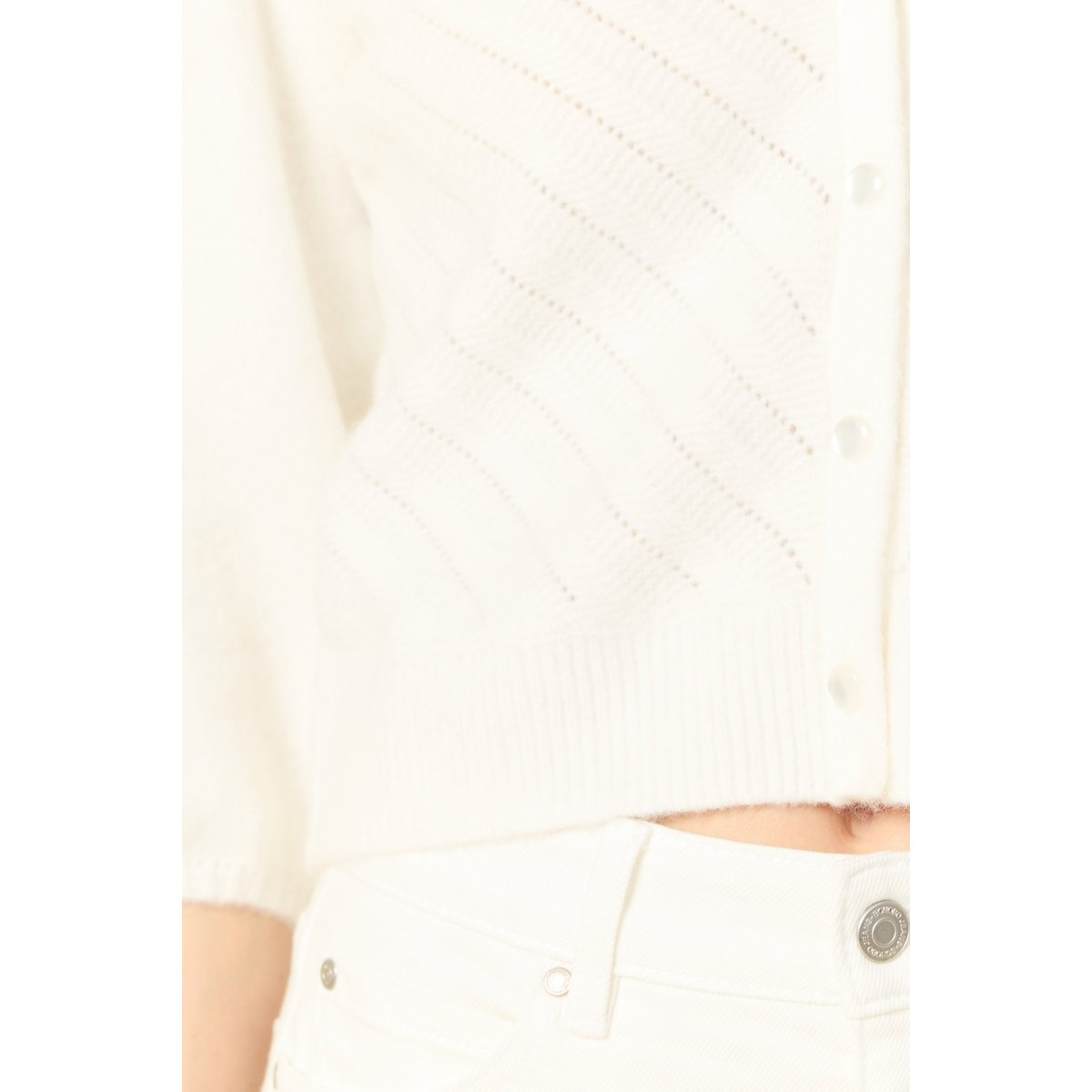 Gilet manches 3/4 blanc, BONOBO