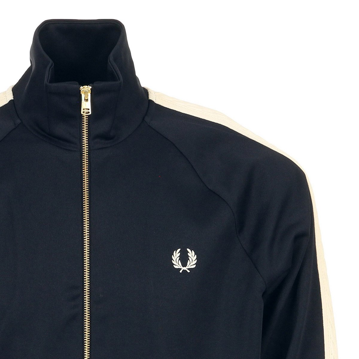 Veste sportswear CABLE TAPED TRACK JACKET navy ecru, FRED PERRY