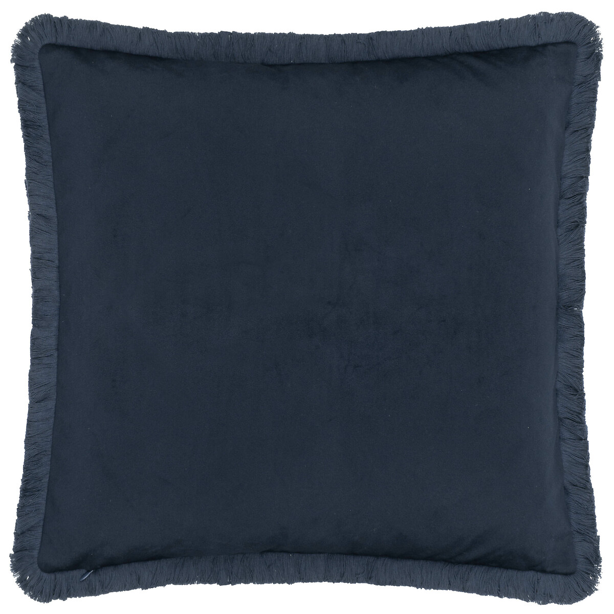 Strawberry Thief Embroidered Velvet Cushion indigo, MORRIS & CO.