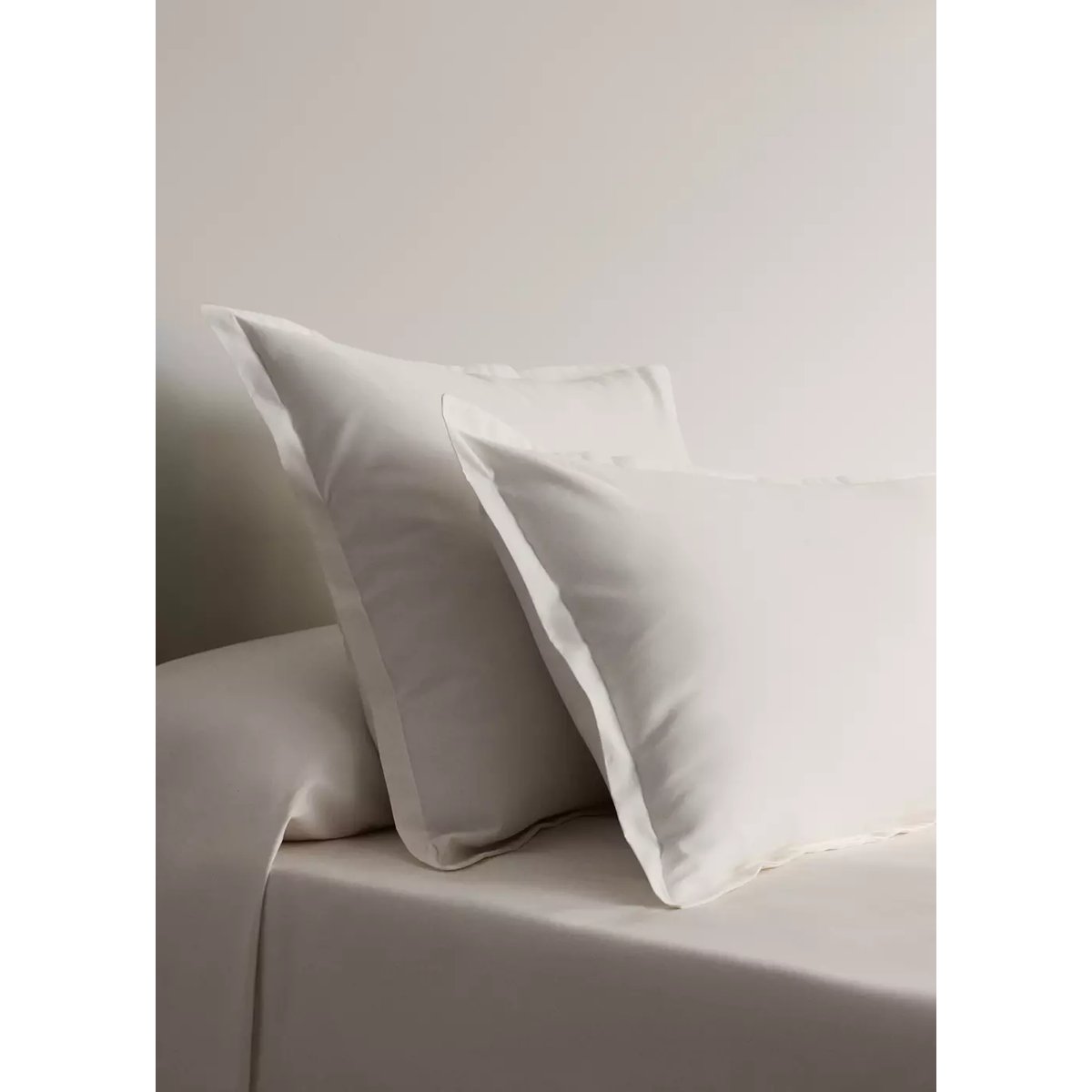 Taie d'oreiller 100 % coton satin 45 x 110 cm écru, MANGO HOME