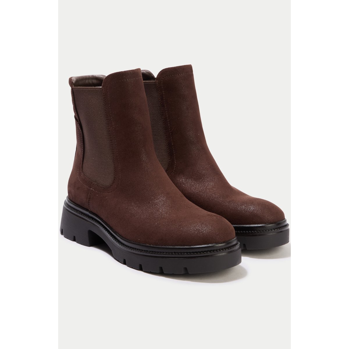 Bottines aspect daim marron, CACHE CACHE