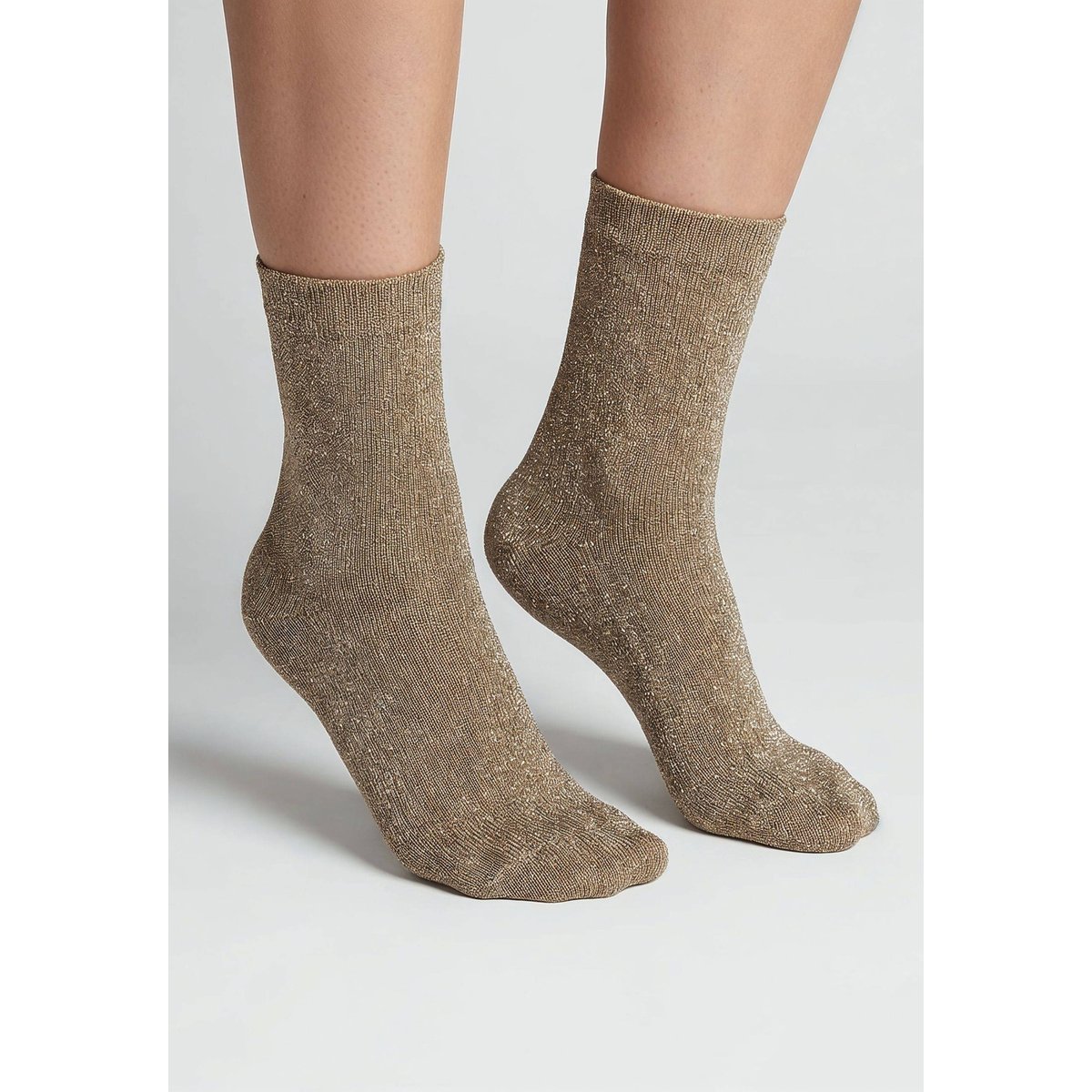 Lot de 3 paires de chaussettes femme léopard et unies ANINA taupe clair, DEELUXE