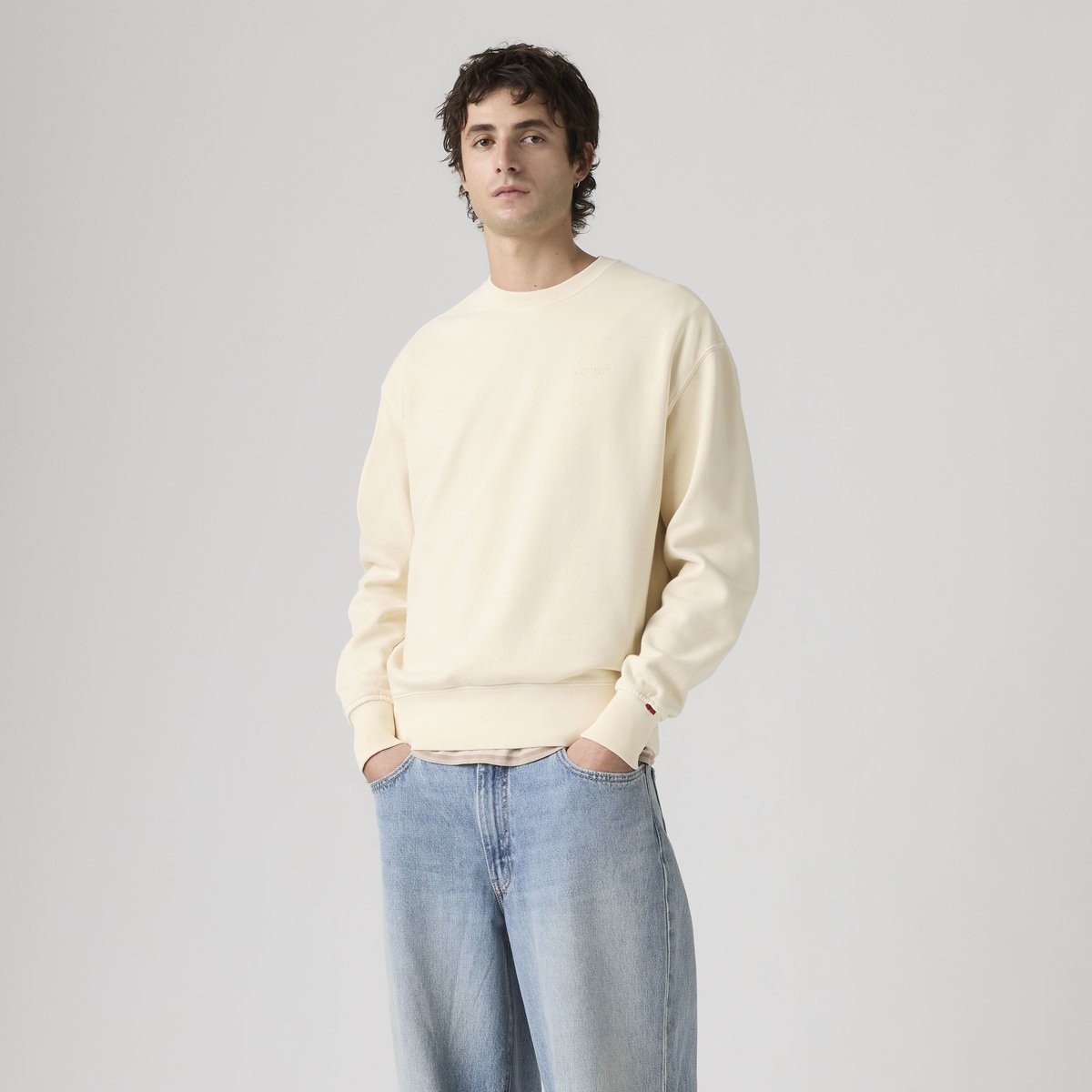 Sweat-shirt col rond Authentic jaune - garment dye rutabaga, LEVI'S