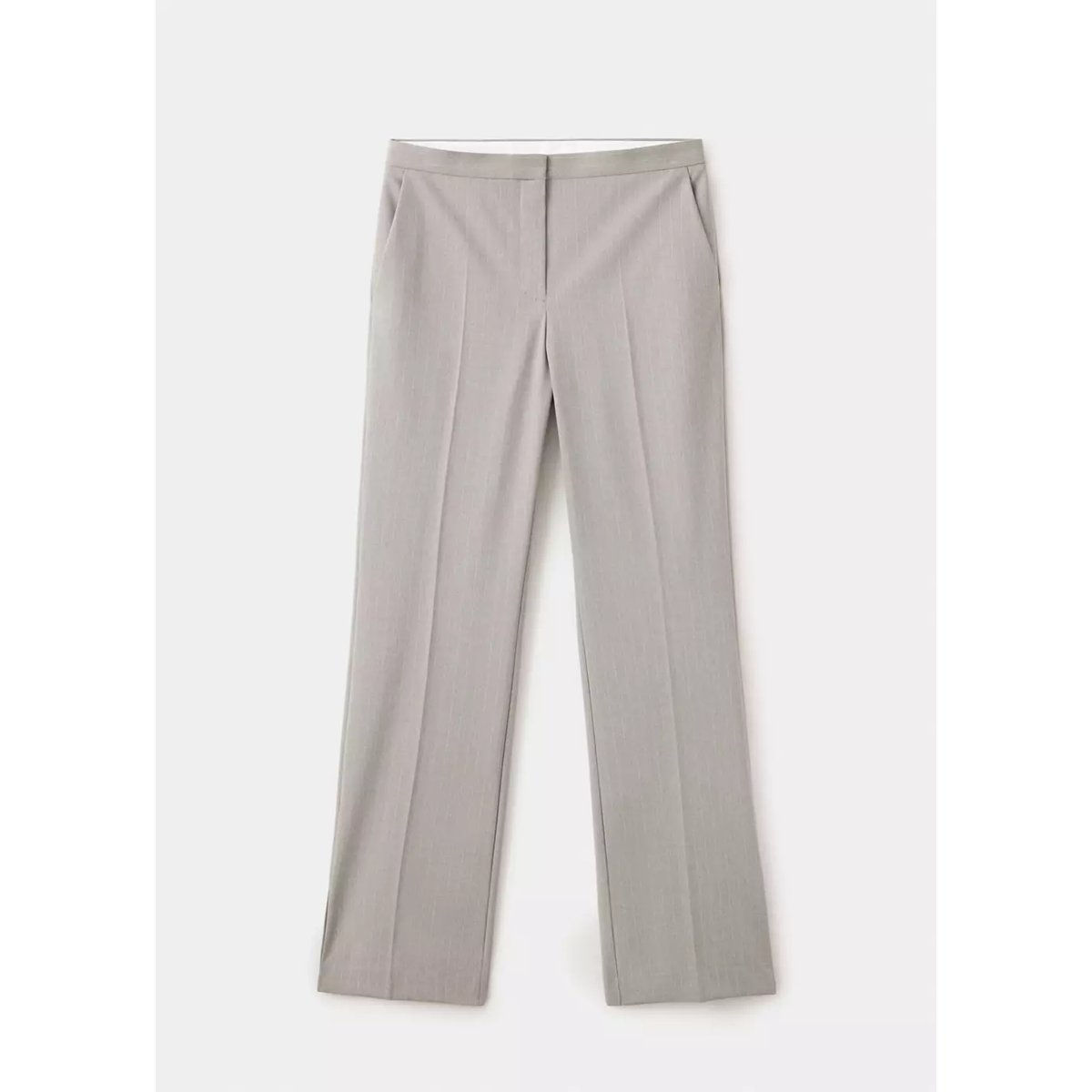 Pantalon costume droit rayures marron moyen, MANGO