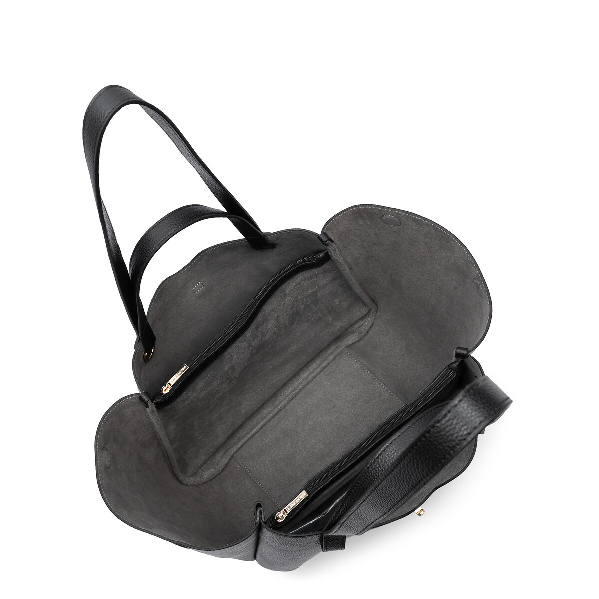 Milano Horizon Leather Large Tote Bag black, LANCASTER