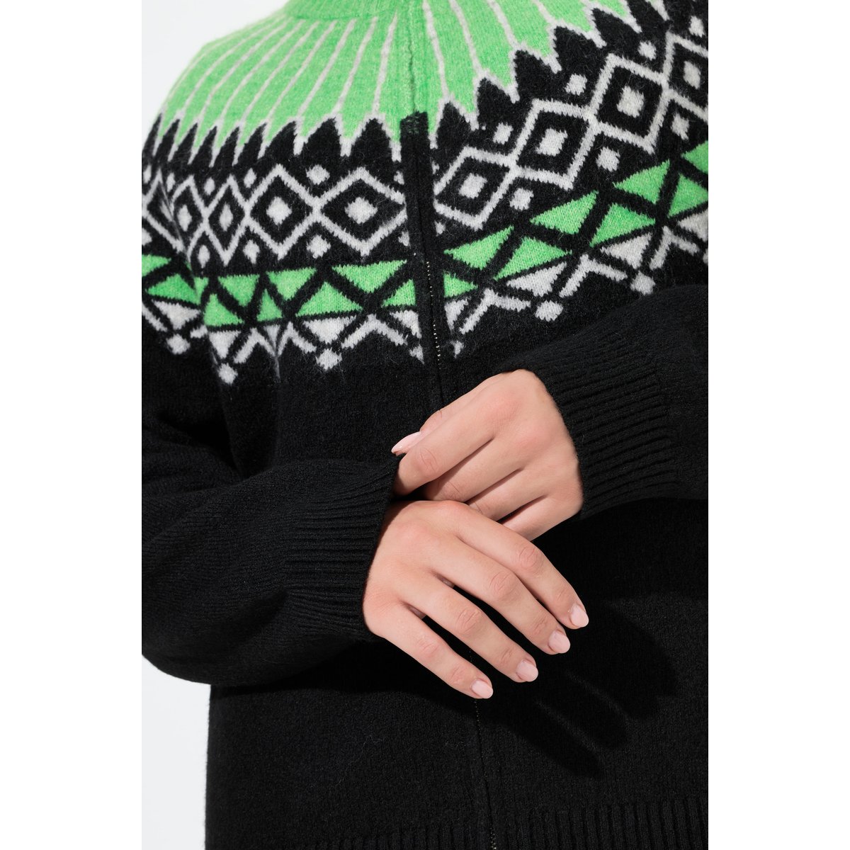 Cardigan motif norvégien noir, ULLA POPKEN