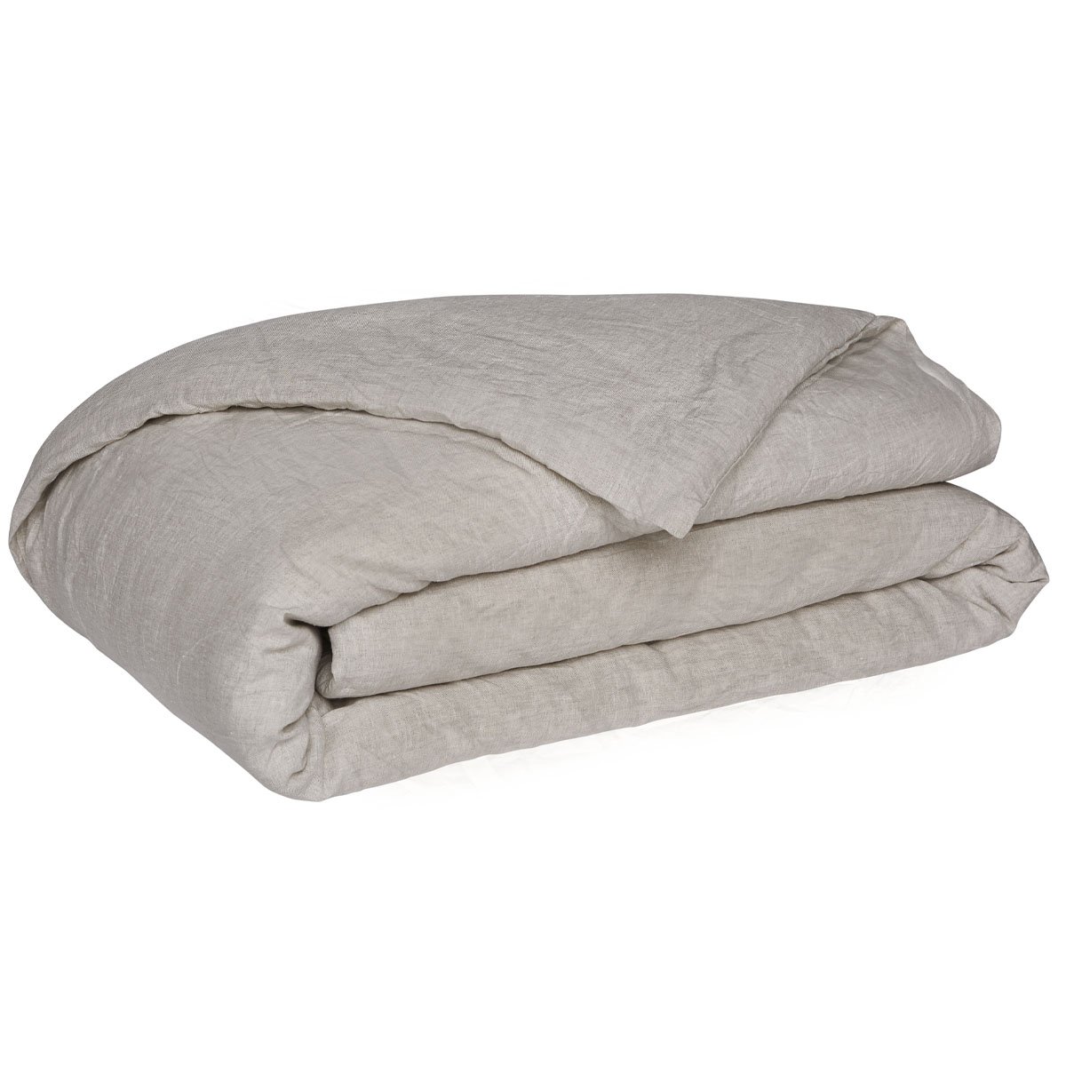 Parure de lit unie en lin, taies rectangulaires, BOUQUET NATUREL naturel, A DEMAIN