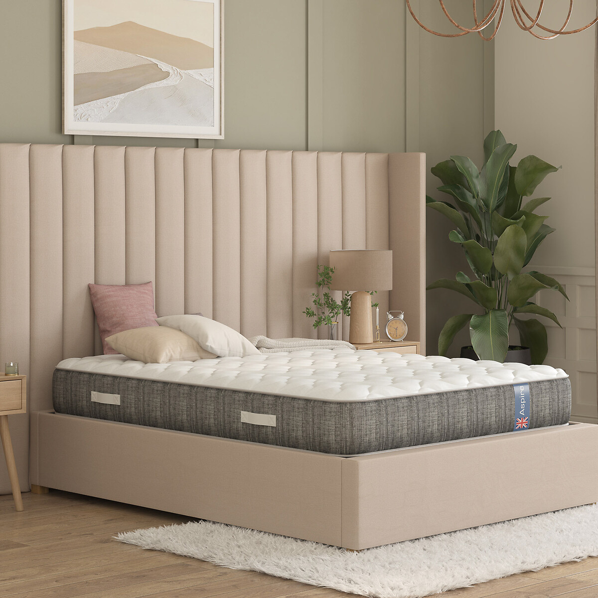 Pocket+ Hybrid Mattress white, ASPIRE