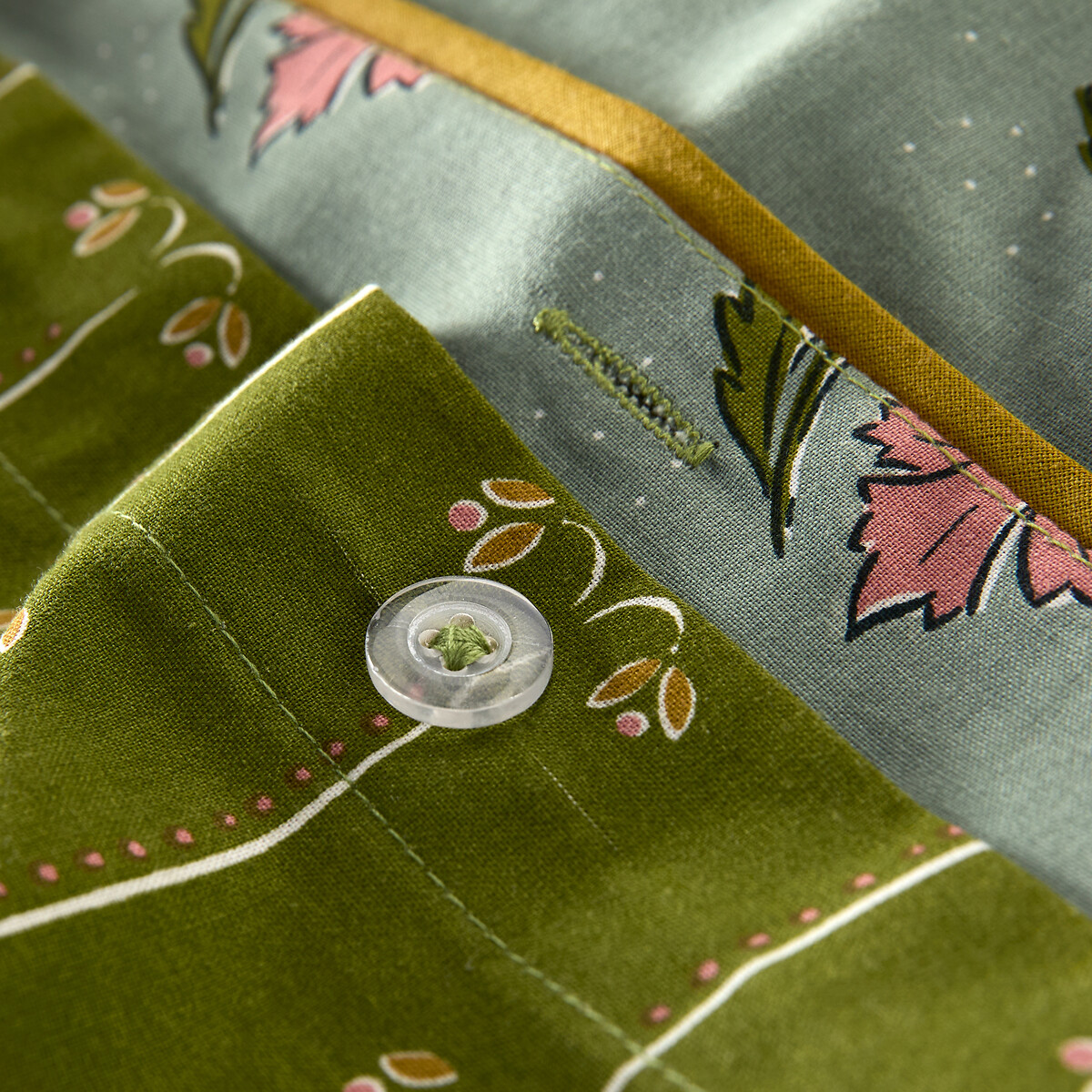 Housse de couette en coton lavé, imprimé fleurs, INA imprimé, LA REDOUTE INTERIEURS