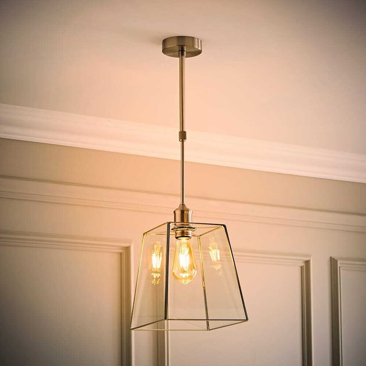 Sylvia Adjustable Drop Ceiling Light brushed chrome, SO'HOME