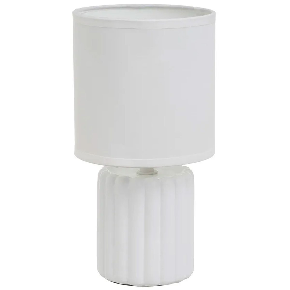 Lampe à poser céramique blanche 13x13x24cm blanc, WADIGA