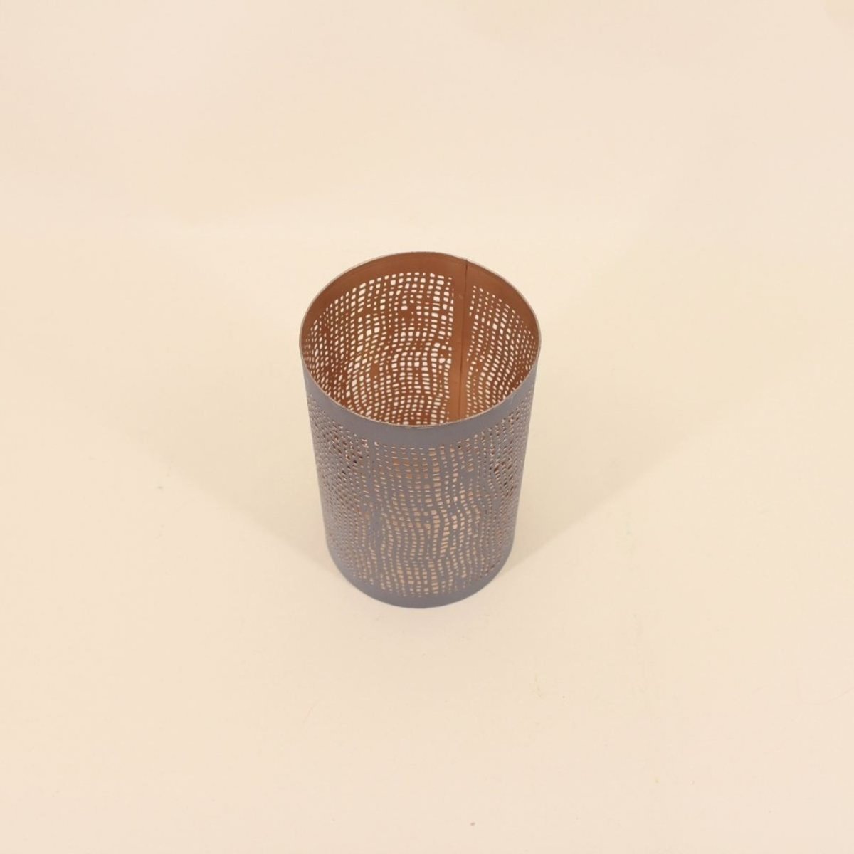 Lanterne perforée en métal 10x15cm doré, ORNAMI