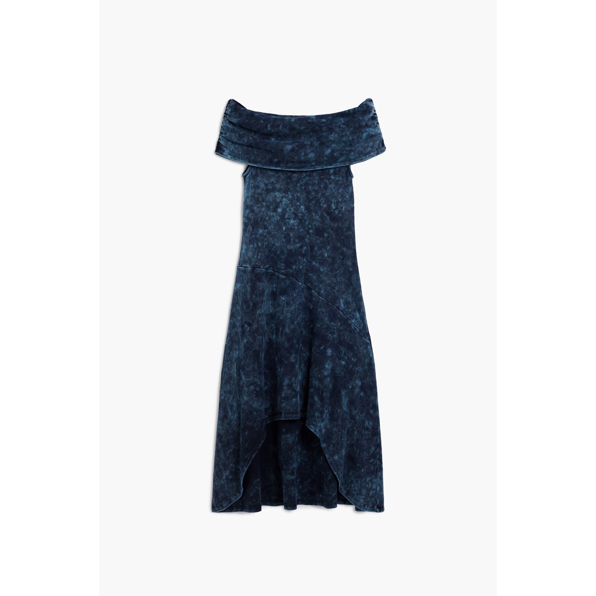 Robe tie-dye asymétrique bleu, DESIGUAL