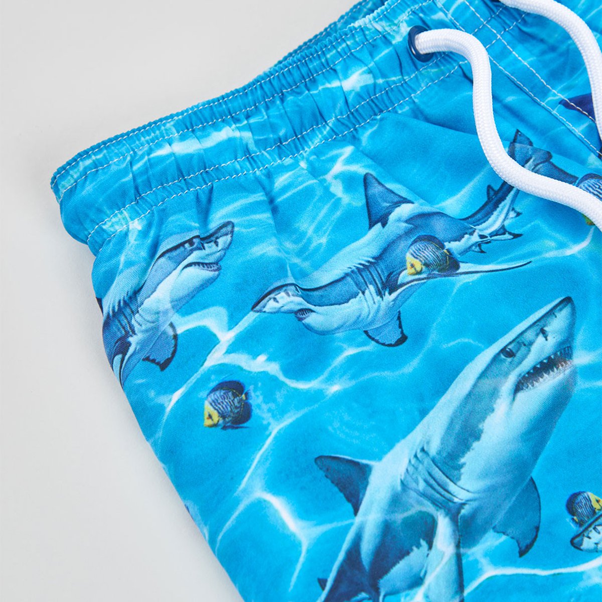 Maillot de bain enfant en tissu recyclé bleu, BOBOLI