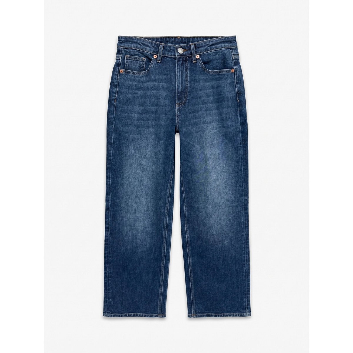 Jean À Coupe Large dark blue denim, VERO MODA