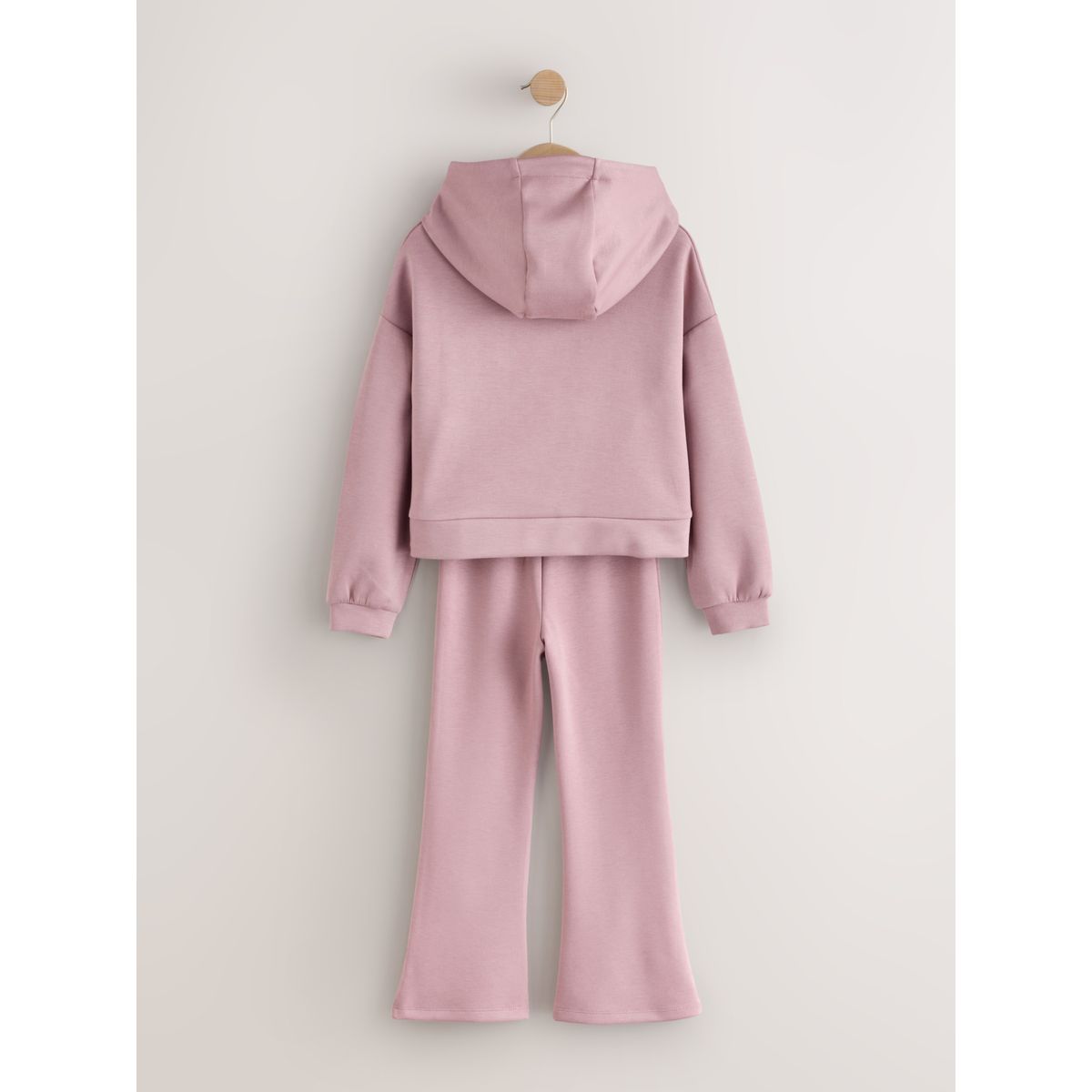 Ensemble sweat à capuche et pantalon évasé rose foncé, NEXT