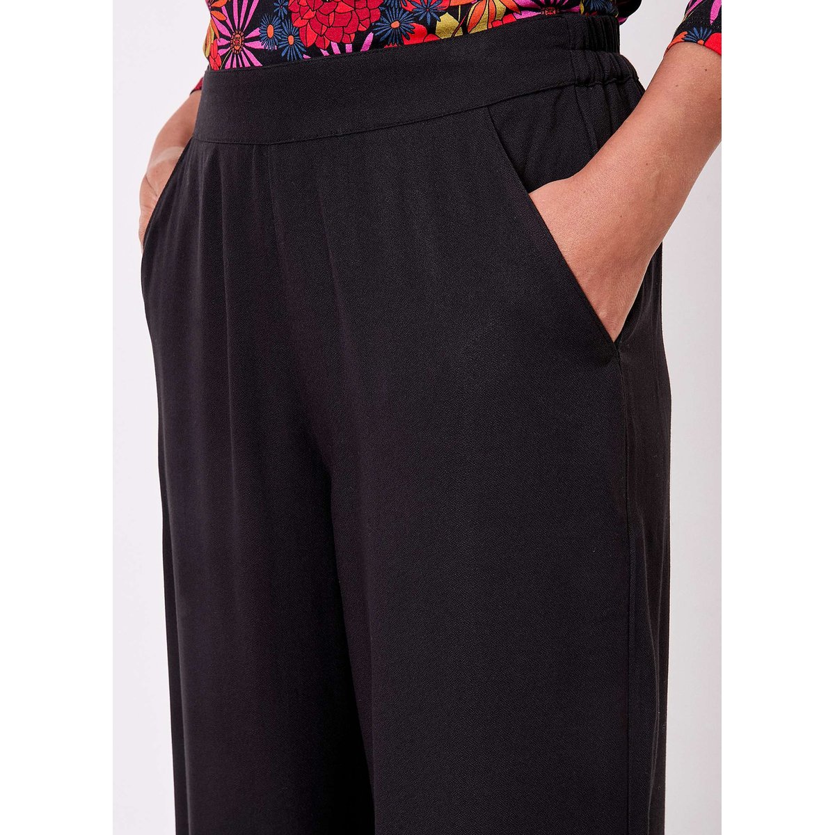 Pantalon ample élastiquée fluide ALEX noir, PRINCESSE NOMADE