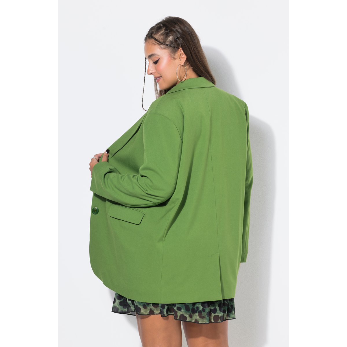 Blazer oversized avec col à revers vert clair, STUDIO UNTOLD