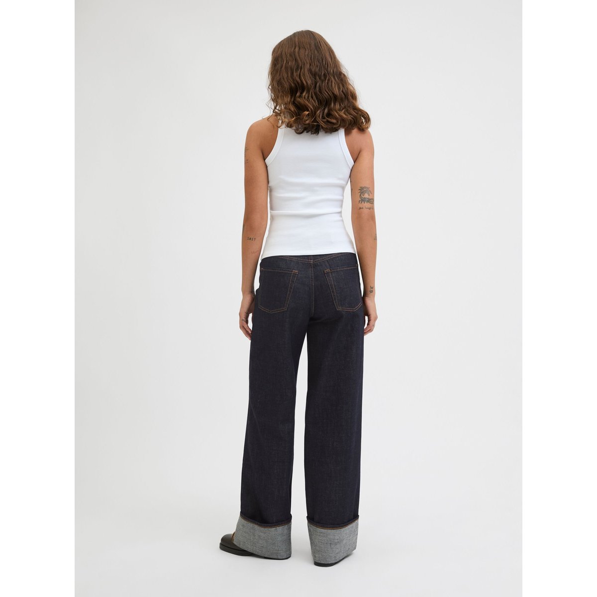 Jean À Coupe Large dark blue denim, JJXX