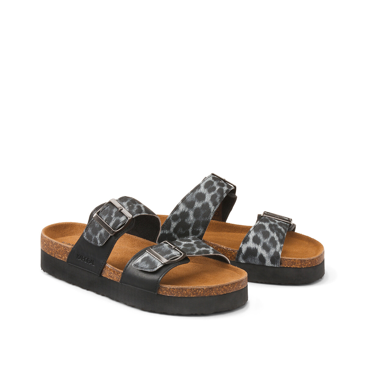 Mules confort Solinea noir, KAPORAL