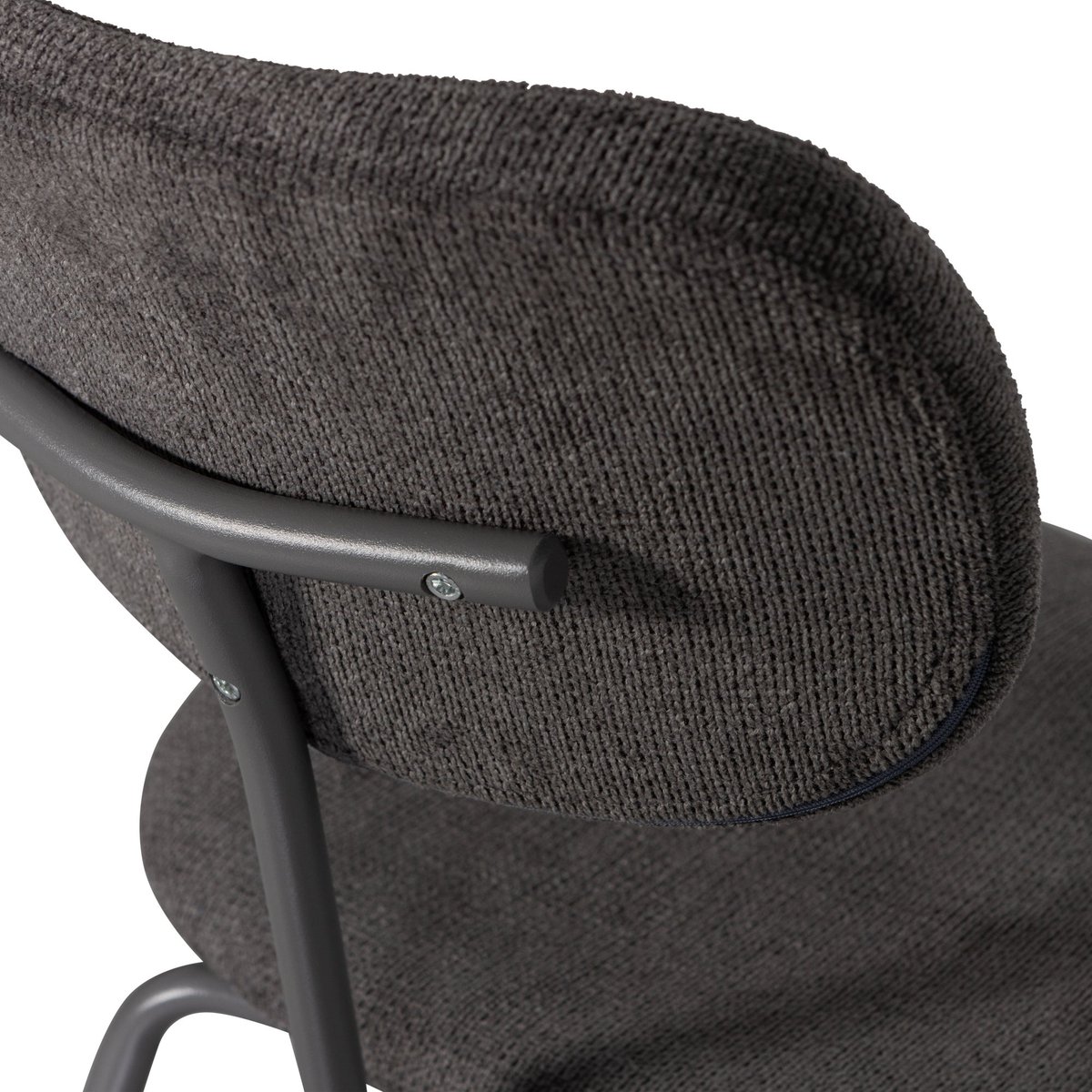 Lot de 2 chaises de table en polyester LINK marron, WOOOD