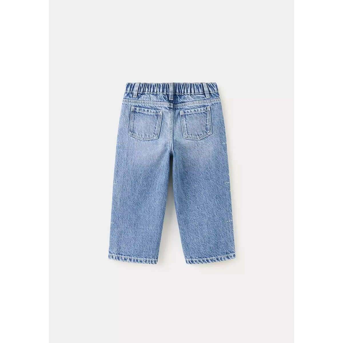 Jean style jupe-culotte détail strass bleu moyen, MANGO BABY