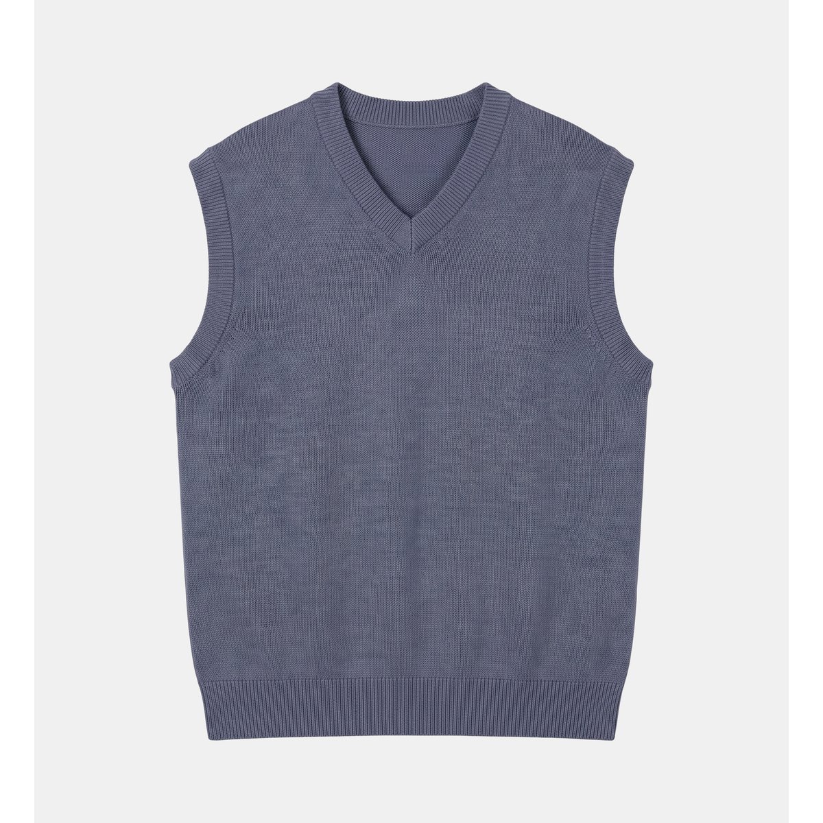 Pull rebard sans manches en laine bleu nuit, GALERIES LAFAYETTE