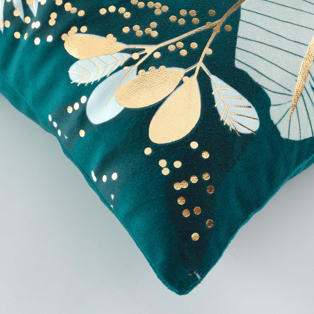Housse de coussin 40 x 40 cm Feuilles de prusseor vert vert, EDEN
