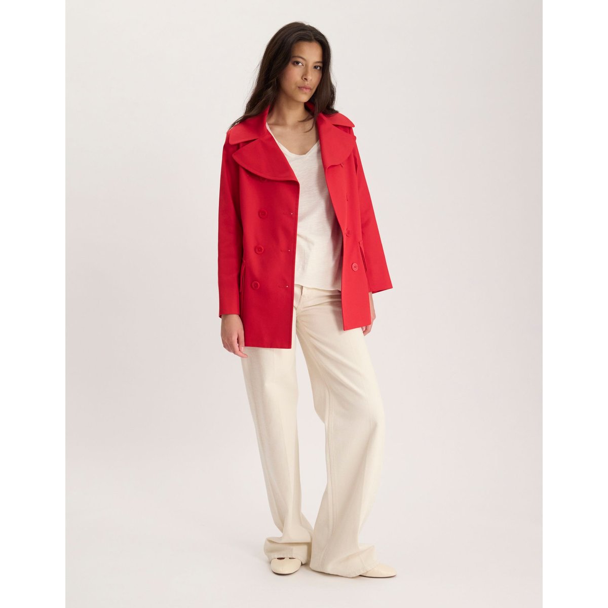 Caban Séraphine rouge rouge, INES DE LA FRESSANGE PARIS