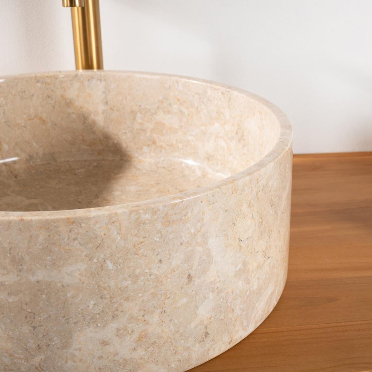 Vasque en marbre ronde 40 cm ULYSSE crème, WANDA COLLECTION