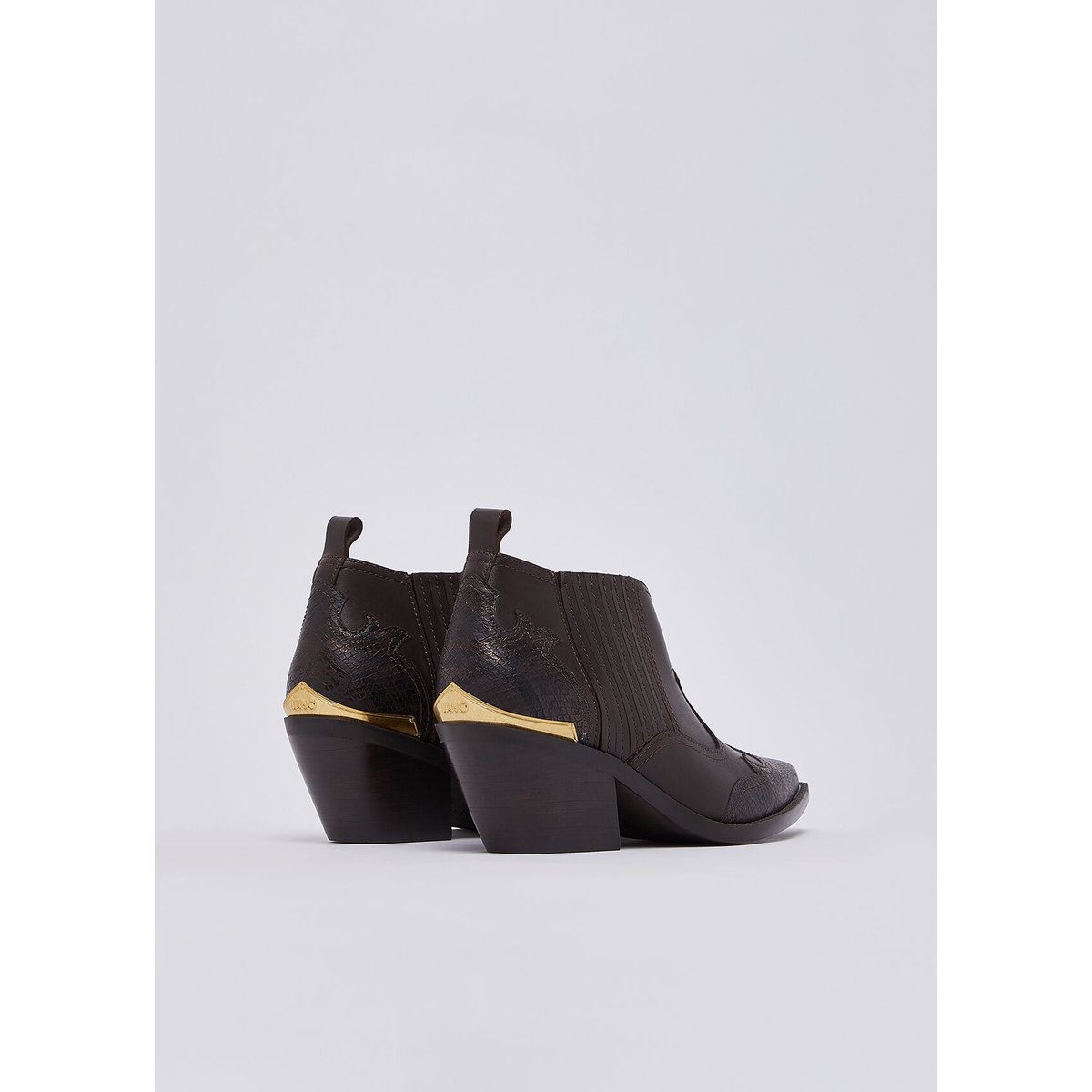 Bottines western avec imprimé python moka, LIU JO
