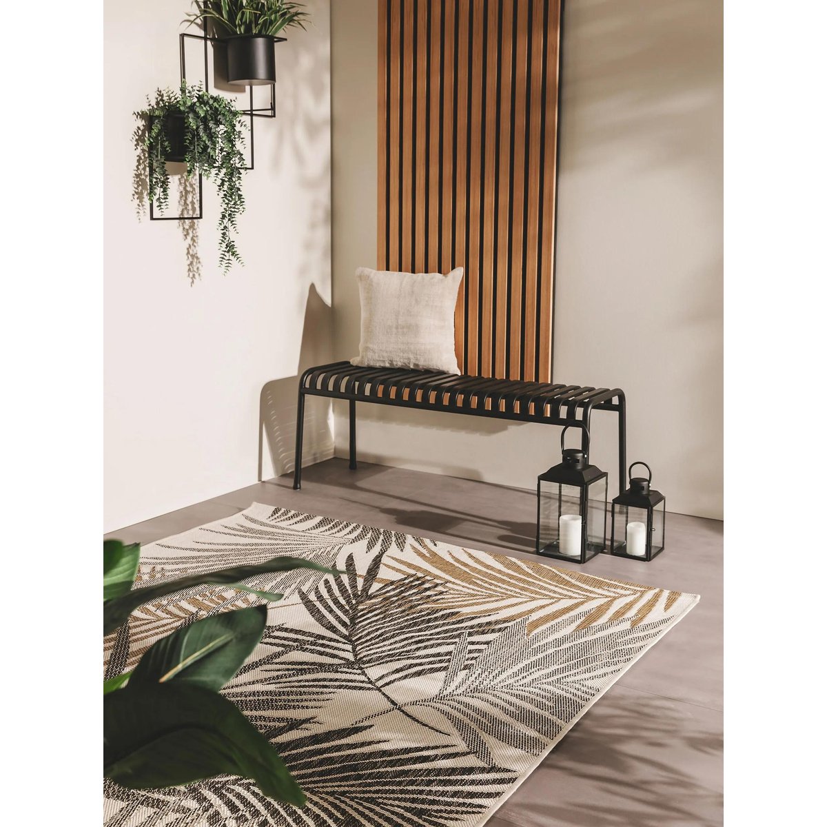 Tapis d'extérieur & intérieur CLEO noir, BENUTA