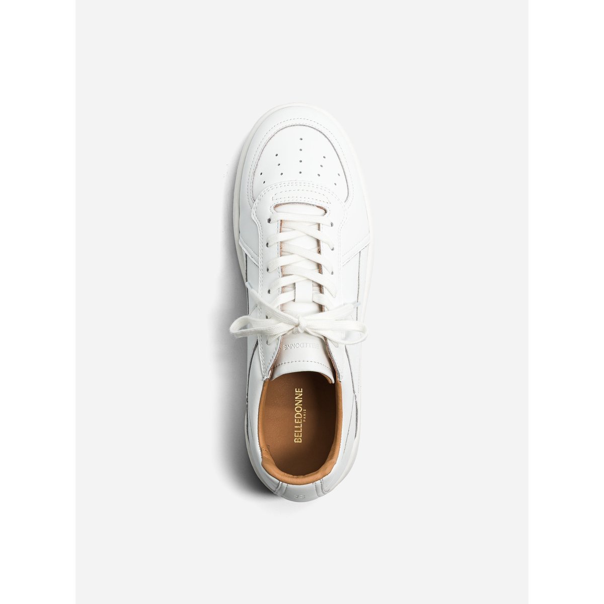 Basket cuir B8 blanc, BELLEDONNE