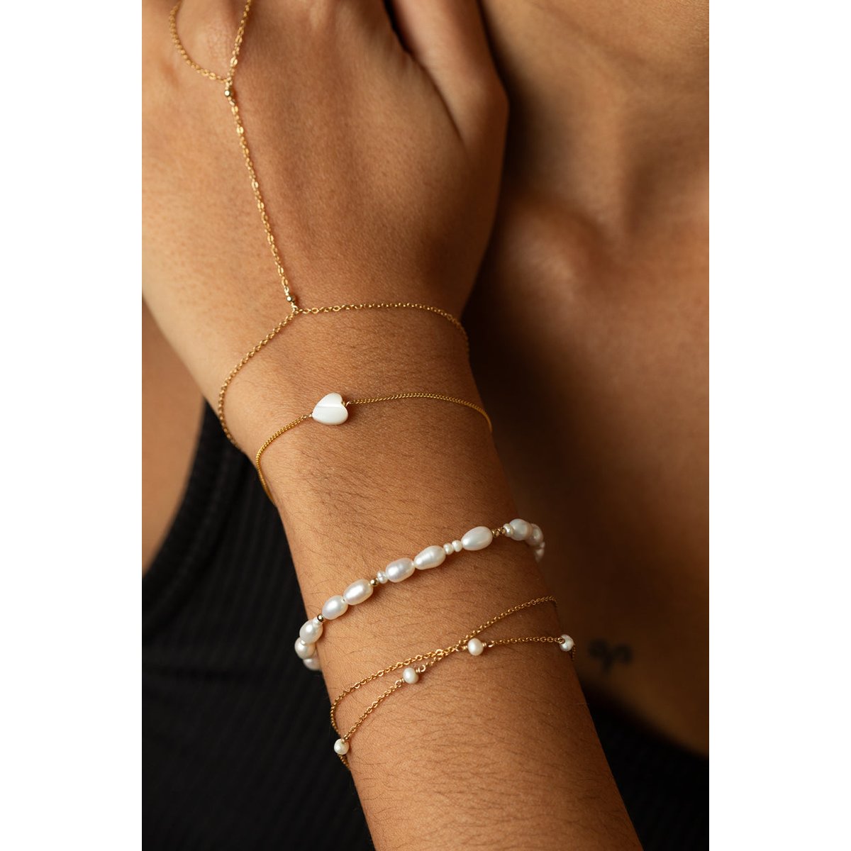 Bracelet Coeur - Nacre or, YAY PARIS
