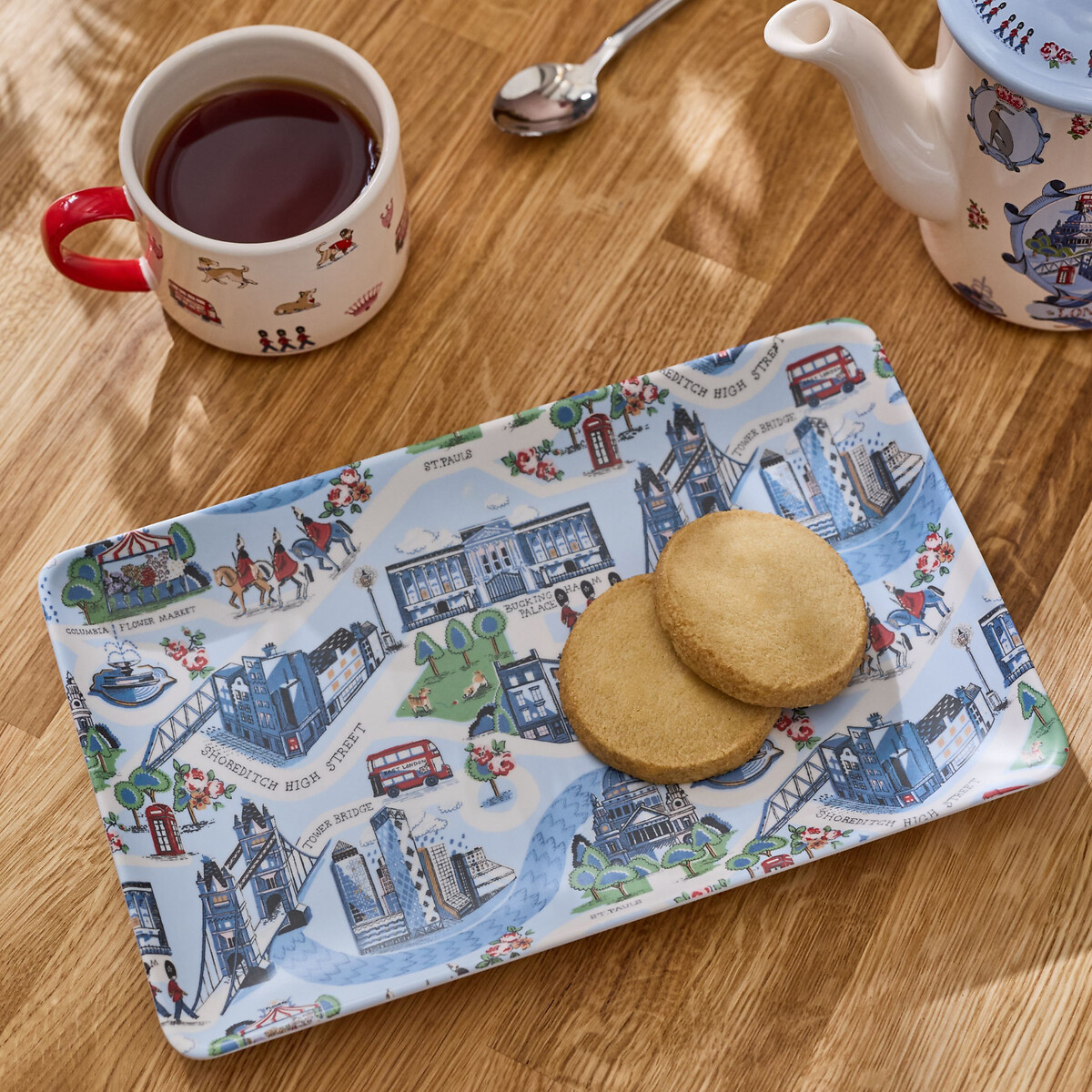 London Town Melamine Tea Tray blue, CATH KIDSTON