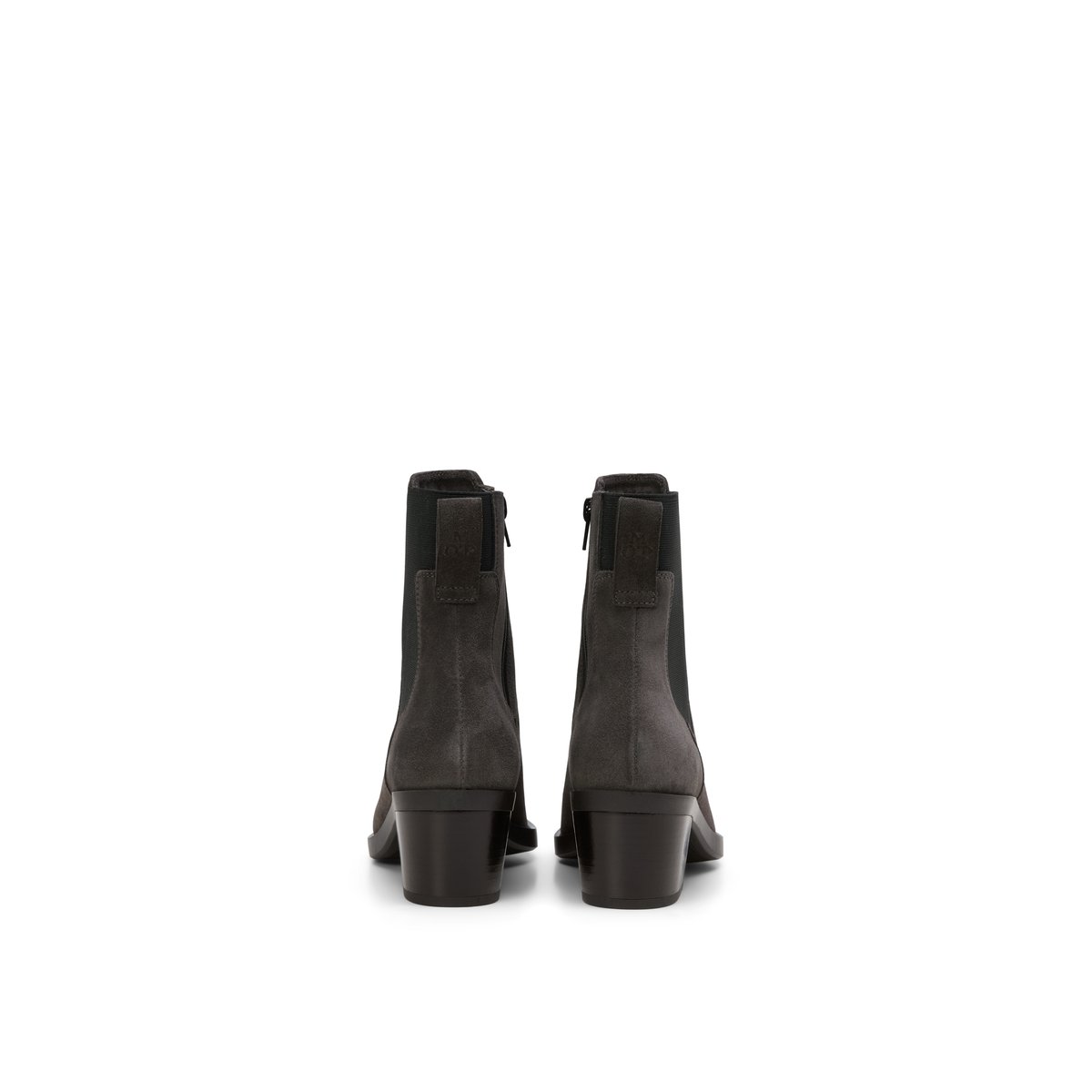 Bottines modèle Luna de style western avec zip intérieur gris, MARC O'POLO