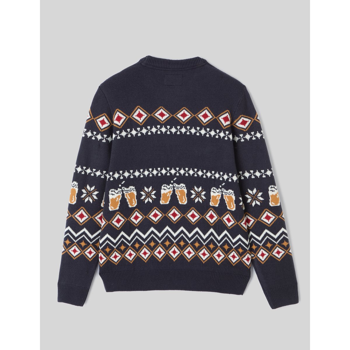 Pull jacquard noël bleu foncé, BZB