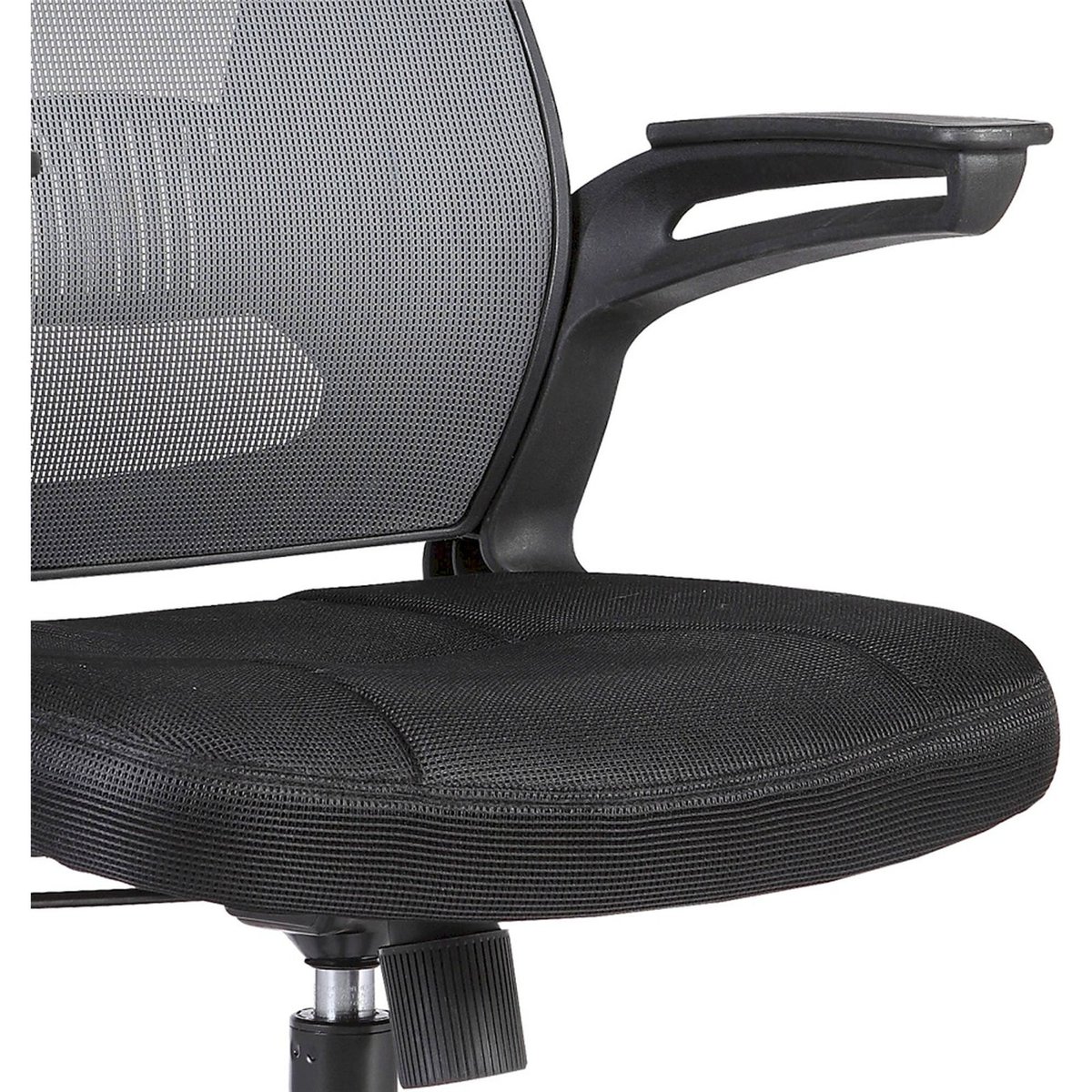 Fauteuil de bureau à dossier respirant noir et gris, RECOLLECTION