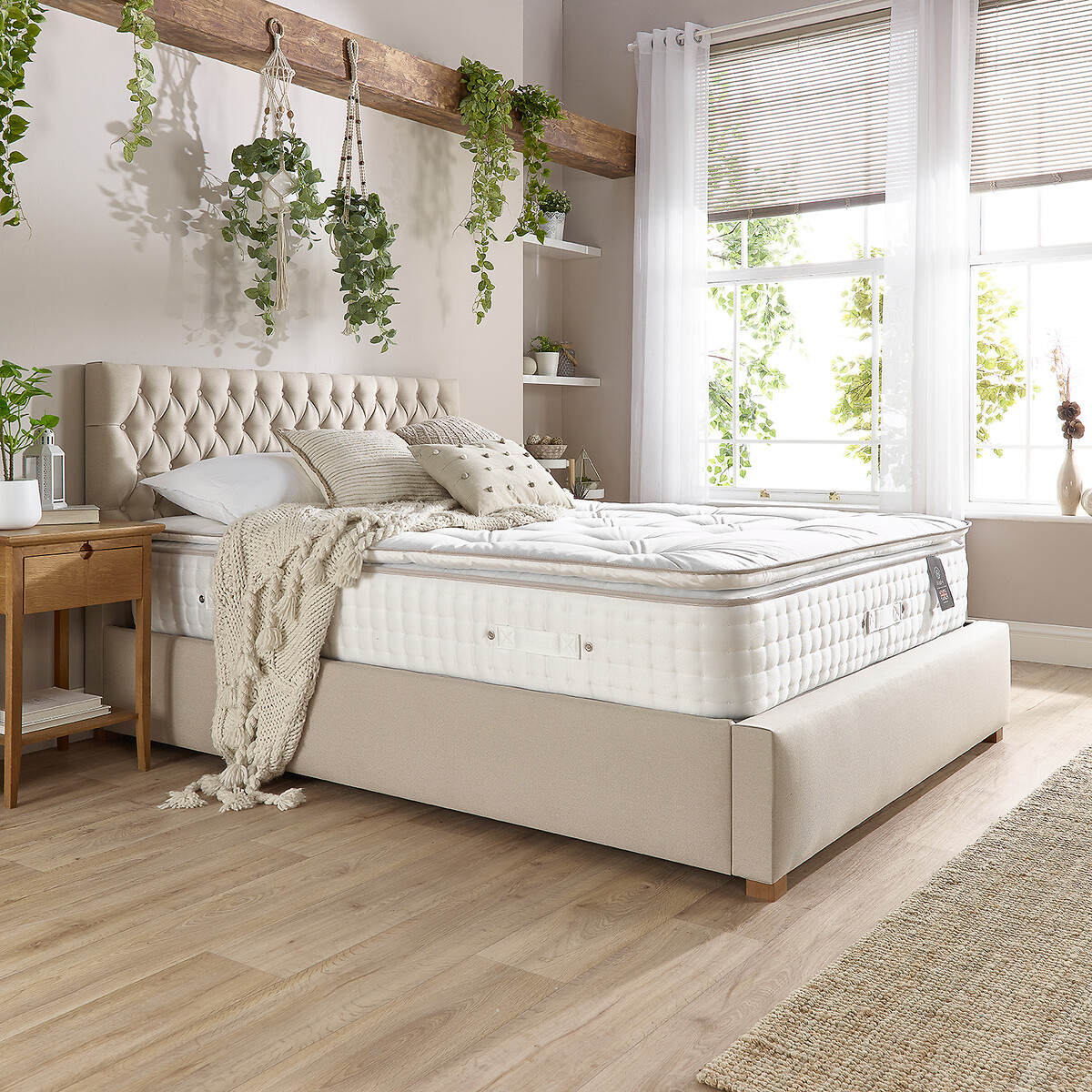 Aspire Luxury 7000 Pocket Natural Wool & Cashmere Pillowtop Mattress white, ASPIRE