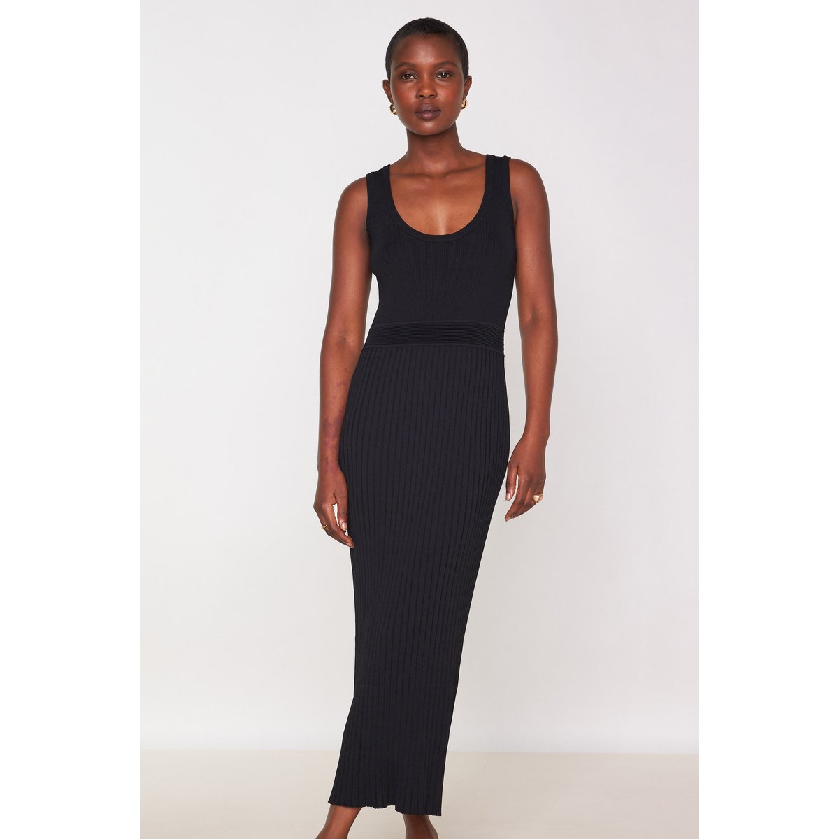 Robe droite côtelé Rive noir, Maison 123