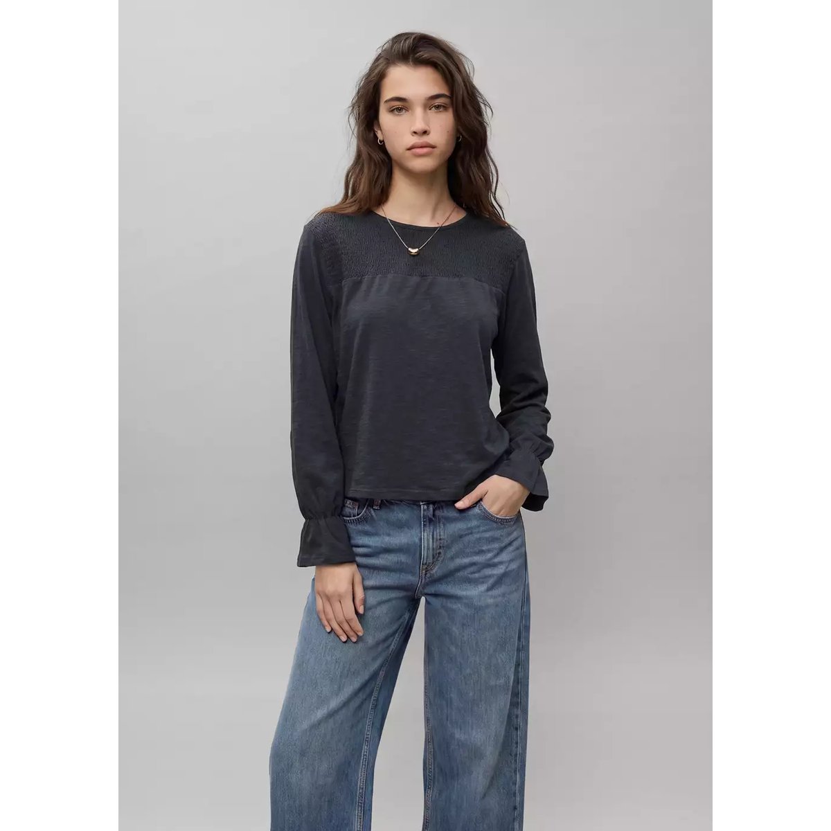 T-SHIRT SMOKI gris anthracite, MANGO TEEN