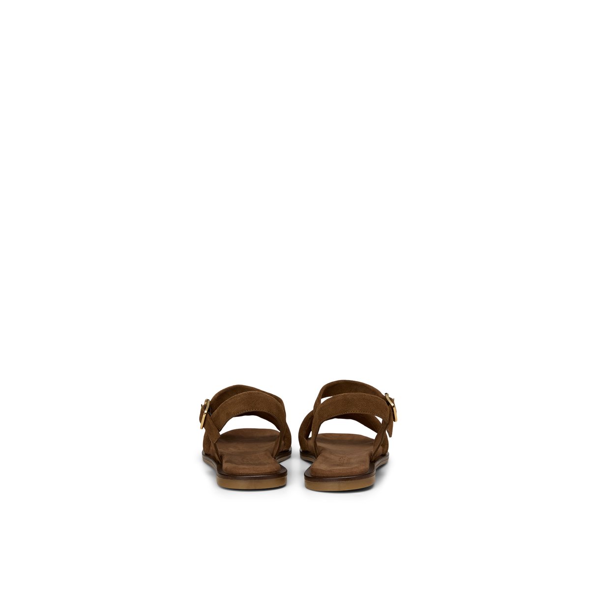 Sandale en cuir velours doux braun, MARC O'POLO