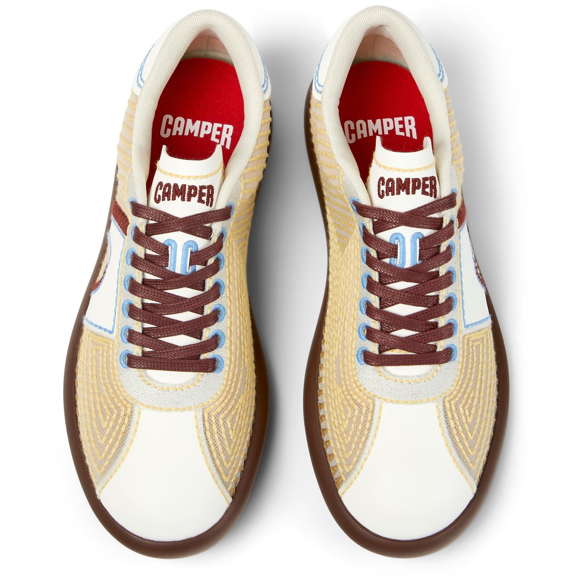 Baskets Cuir PELOTAS SOLLER jaune pastel, CAMPER