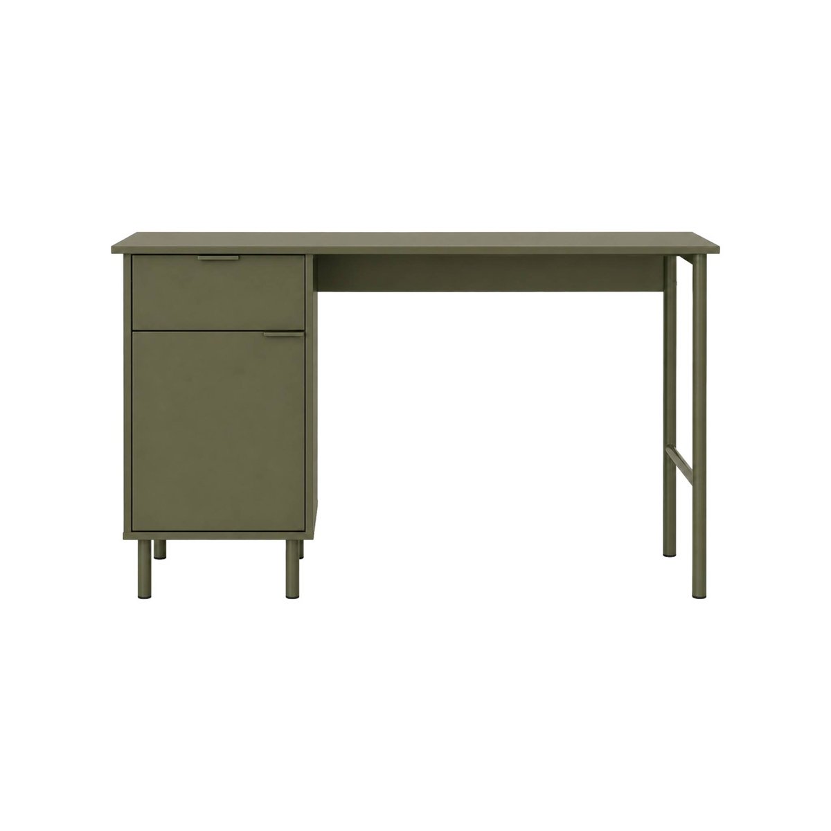 Bureau décor bois et métal 1 tiroir 1 porte ELLIE beige, SWEEEK