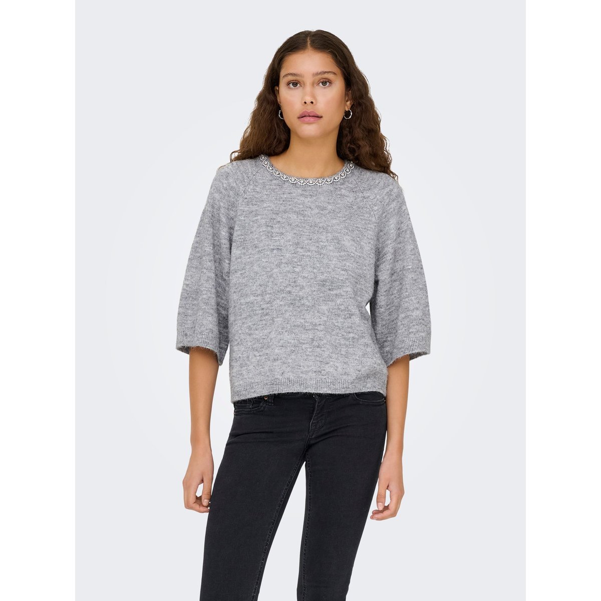 Pull En Maille medium grey melange, JDY