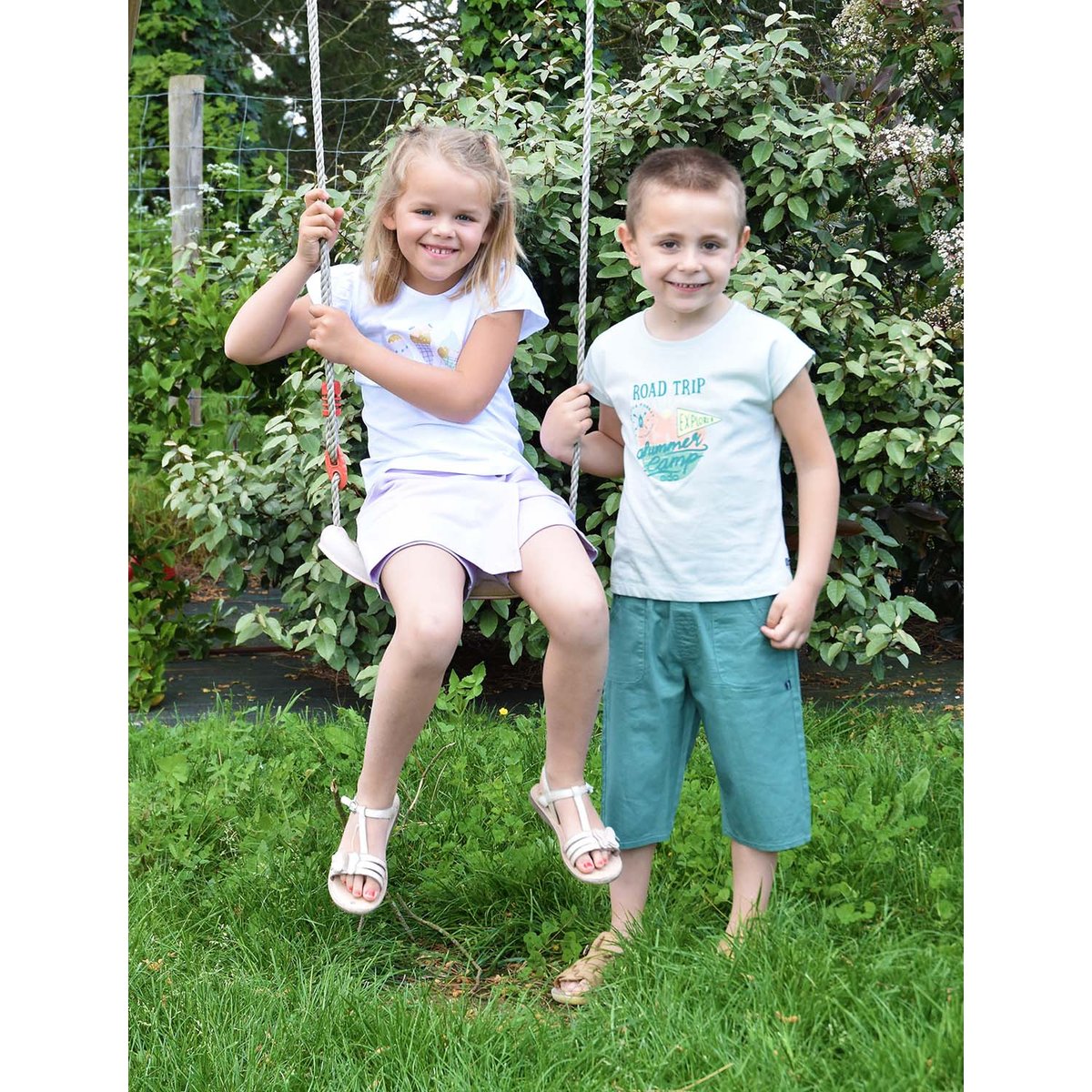 Tshirt napoleon sans manches enfant vert, SUCRE D'ORGE