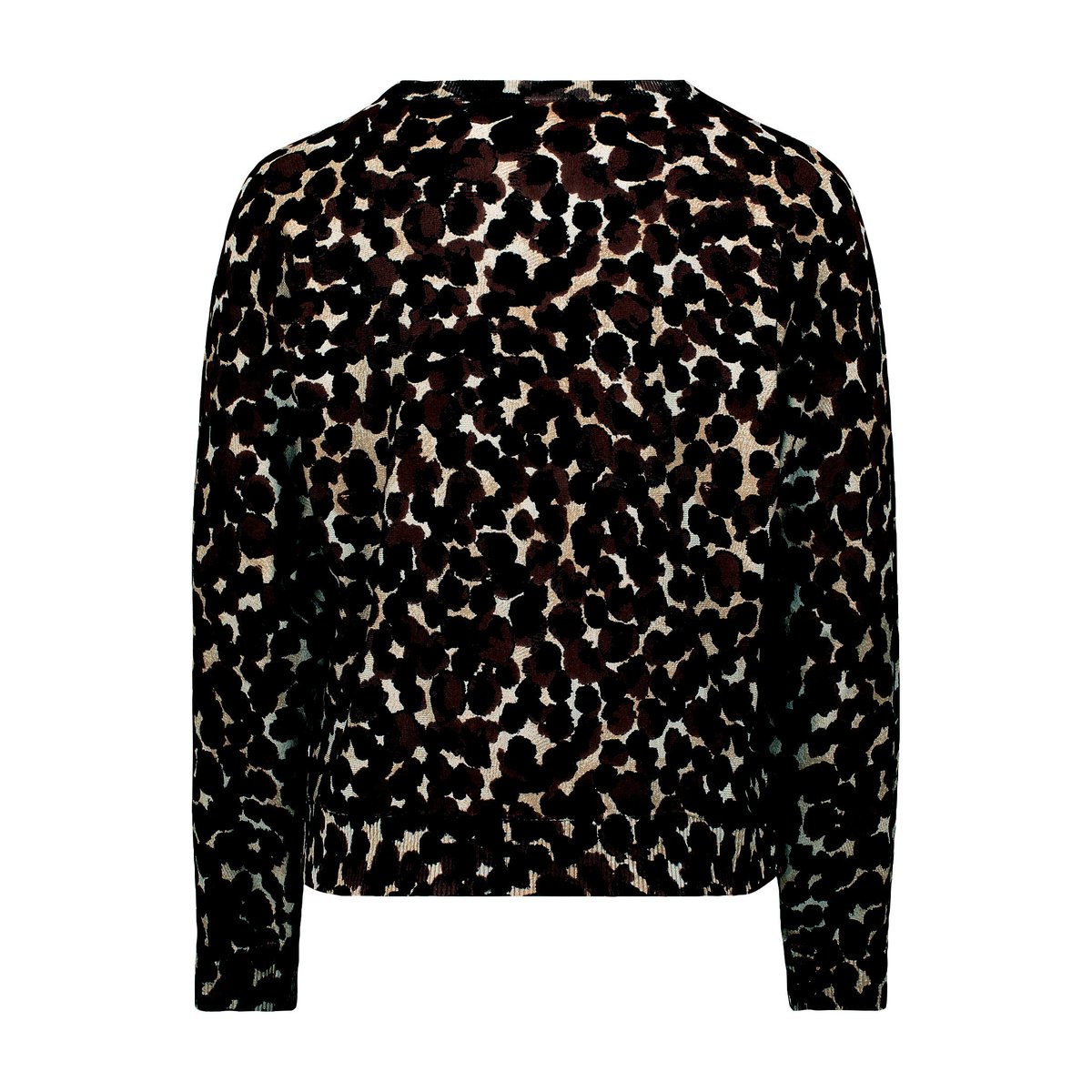 Pull-over en fine maille à manches chauve-souris marron/beige, BETTY BARCLAY